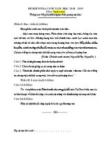 Đề kiểm tra cuối năm học môn Ngữ văn Lớp 6 - Năm học 2018-2019 (Có đáp án)